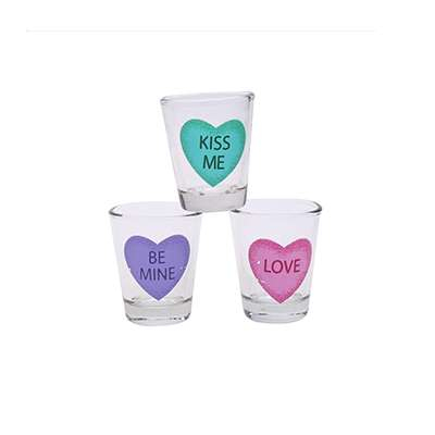 Valentine's Day Collection Glass Shot Glasses